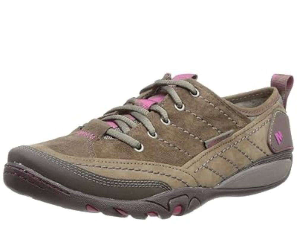 Merrell 'Mimosa' Women's 8 Lace Up Comfort Shoe Brown Suede Casual Sneaker